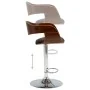 Taburete de cocina de madera curvada y tela gris de vidaXL, Taburetes de cocina - Ref: Foro24-283119, Precio: 133,86 €, Descu...