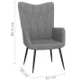 Silla de relajación de tela gris oscuro de vidaXL, Sillones - Ref: Foro24-327546, Precio: 130,30 €, Descuento: %