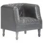 Sillón de cuero de cabra auténtico gris de vidaXL, Sillones - Ref: Foro24-286618, Precio: 246,11 €, Descuento: %