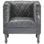 Sillón de cuero de cabra auténtico gris de vidaXL, Sillones - Ref: Foro24-286618, Precio: 246,11 €, Descuento: %
