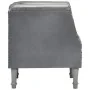 Sillón de cuero de cabra auténtico gris de vidaXL, Sillones - Ref: Foro24-286618, Precio: 246,11 €, Descuento: %