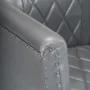 Sillón de cuero de cabra auténtico gris de vidaXL, Sillones - Ref: Foro24-286618, Precio: 246,11 €, Descuento: %