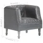 Sillón de cuero de cabra auténtico gris de vidaXL, Sillones - Ref: Foro24-286618, Precio: 246,11 €, Descuento: %