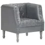 Sillón de cuero de cabra auténtico gris de vidaXL, Sillones - Ref: Foro24-286618, Precio: 246,11 €, Descuento: %