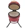 2 en 1 Barbacoa ahumadora Kamado de cerámica rojo 56 cm de vidaXL, Barbacoas - Ref: Foro24-316095, Precio: 234,98 €, Descuent...