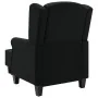 Sillón con taburete reposapiés de tela negro de vidaXL, Sillones - Ref: Foro24-320153, Precio: 285,27 €, Descuento: %