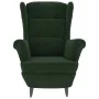 Sillón de terciopelo verde oscuro de vidaXL, Sillones - Ref: Foro24-324061, Precio: 199,32 €, Descuento: %