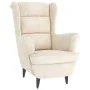 Sillón de terciopelo blanco crema de vidaXL, Sillones - Ref: Foro24-324068, Precio: 218,91 €, Descuento: %
