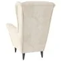 Sillón de terciopelo blanco crema de vidaXL, Sillones - Ref: Foro24-324068, Precio: 218,91 €, Descuento: %