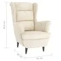 Sillón de terciopelo blanco crema de vidaXL, Sillones - Ref: Foro24-324068, Precio: 218,91 €, Descuento: %