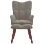 Light gray velvet recliner chair with footstool by vidaXL, Armchairs - Ref: Foro24-328062, Price: 126,43 €, Discount: %