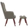 Light gray velvet recliner chair with footstool by vidaXL, Armchairs - Ref: Foro24-328062, Price: 126,43 €, Discount: %