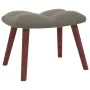 Sillón de relax con taburete de terciopelo gris claro de vidaXL, Sillones - Ref: Foro24-328062, Precio: 126,43 €, Descuento: %