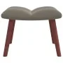 Light gray velvet recliner chair with footstool by vidaXL, Armchairs - Ref: Foro24-328062, Price: 126,43 €, Discount: %