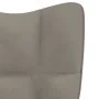 Light gray velvet recliner chair with footstool by vidaXL, Armchairs - Ref: Foro24-328062, Price: 126,43 €, Discount: %
