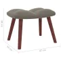 Sillón de relax con taburete de terciopelo gris claro de vidaXL, Sillones - Ref: Foro24-328062, Precio: 126,43 €, Descuento: %