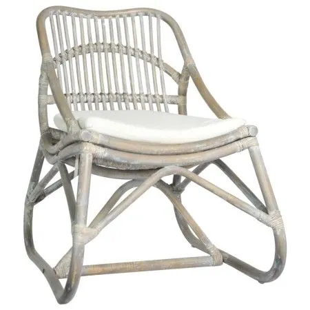Silla de ratán lino gris de vidaXL, Sillones - Ref: Foro24-325482, Precio: 139,03 €, Descuento: %