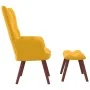 Entspannungssessel mit Hocker in Senfgelbem Samt von vidaXL, Sessel - Ref: Foro24-328069, Preis: 124,18 €, Rabatt: %
