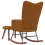Brown velvet rocking chair with footrest by vidaXL, Rocking chairs - Ref: Foro24-328158, Price: 179,35 €, Discount: %