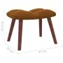 Brown velvet rocking chair with footrest by vidaXL, Rocking chairs - Ref: Foro24-328158, Price: 179,35 €, Discount: %