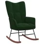 Silla mecedora con reposapiés terciopelo verde oscuro by vidaXL, Rocking chairs - Ref: Foro24-328152, Price: 176,61 €, Discou...