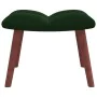 Silla mecedora con reposapiés terciopelo verde oscuro by vidaXL, Rocking chairs - Ref: Foro24-328152, Price: 176,61 €, Discou...