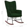 Silla mecedora con reposapiés terciopelo verde oscuro by vidaXL, Rocking chairs - Ref: Foro24-328152, Price: 176,61 €, Discou...