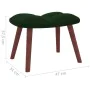 Silla mecedora con reposapiés terciopelo verde oscuro by vidaXL, Rocking chairs - Ref: Foro24-328152, Price: 176,61 €, Discou...