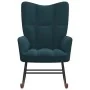 Silla mecedora de terciopelo azul de vidaXL, Mecedoras - Ref: Foro24-328149, Precio: 117,99 €, Descuento: %