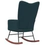 Silla mecedora de terciopelo azul de vidaXL, Mecedoras - Ref: Foro24-328149, Precio: 117,99 €, Descuento: %