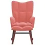 Schaukelstuhl mit Fußstütze aus rosa Samt von vidaXL, Schaukelstühle - Ref: Foro24-328154, Preis: 182,09 €, Rabatt: %