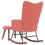 Schaukelstuhl mit Fußstütze aus rosa Samt von vidaXL, Schaukelstühle - Ref: Foro24-328154, Preis: 182,09 €, Rabatt: %
