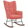 Schaukelstuhl mit Fußstütze aus rosa Samt von vidaXL, Schaukelstühle - Ref: Foro24-328154, Preis: 182,09 €, Rabatt: %