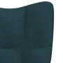 Blue velvet rocking chair with footrest by vidaXL, Rocking chairs - Ref: Foro24-328160, Price: 143,68 €, Discount: %
