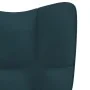Silla mecedora con reposapiés terciopelo azul de vidaXL, Mecedoras - Ref: Foro24-328160, Precio: 143,68 €, Descuento: %