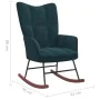 Blue velvet rocking chair with footrest by vidaXL, Rocking chairs - Ref: Foro24-328160, Price: 143,68 €, Discount: %