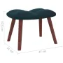 Blue velvet rocking chair with footrest by vidaXL, Rocking chairs - Ref: Foro24-328160, Price: 143,68 €, Discount: %