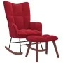Red velvet rocking chair with footrest by vidaXL, Rocking chairs - Ref: Foro24-328155, Price: 133,46 €, Discount: %