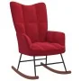 Red velvet rocking chair with footrest by vidaXL, Rocking chairs - Ref: Foro24-328155, Price: 133,46 €, Discount: %