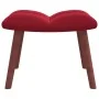 Red velvet rocking chair with footrest by vidaXL, Rocking chairs - Ref: Foro24-328155, Price: 133,46 €, Discount: %