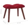 Red velvet rocking chair with footrest by vidaXL, Rocking chairs - Ref: Foro24-328155, Price: 133,46 €, Discount: %