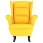 Silla mecedora patas de madera de caucho terciopelo amarillo de vidaXL, Mecedoras - Ref: Foro24-329370, Precio: 199,55 €, Des...