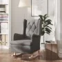 Armchair with solid wood rocking legs, rubber, light gray fabric. by vidaXL, Armchairs - Ref: Foro24-329405, Price: 200,04 €,...