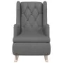 Armchair with solid wood rocking legs, rubber, light gray fabric. by vidaXL, Armchairs - Ref: Foro24-329405, Price: 200,04 €,...