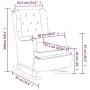 Sillón con patas mecedoras madera de caucho tela gris oscuro de vidaXL, Sillones - Ref: Foro24-329406, Precio: 201,30 €, Desc...