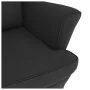 Silla mecedora con patas de madera de caucho terciopelo negro de vidaXL, Mecedoras - Ref: Foro24-329369, Precio: 233,63 €, De...