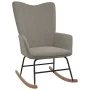 Silla mecedora de terciopelo gris claro de vidaXL, Mecedoras - Ref: Foro24-327743, Precio: 113,72 €, Descuento: %