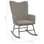 Silla mecedora de terciopelo gris claro de vidaXL, Mecedoras - Ref: Foro24-327743, Precio: 113,72 €, Descuento: %