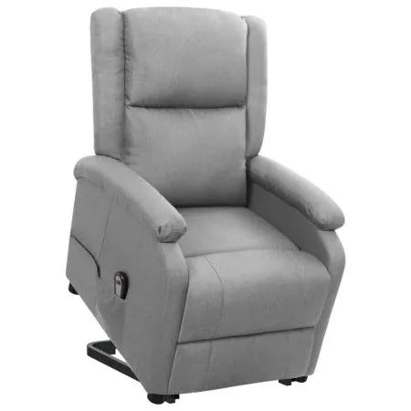 Sillón elevable tela gris claro de vidaXL, Sillones - Ref: Foro24-329699, Precio: 344,58 €, Descuento: %