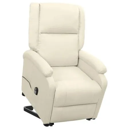 Sillón elevable tela crema de vidaXL, Sillones - Ref: Foro24-329708, Precio: 344,55 €, Descuento: %